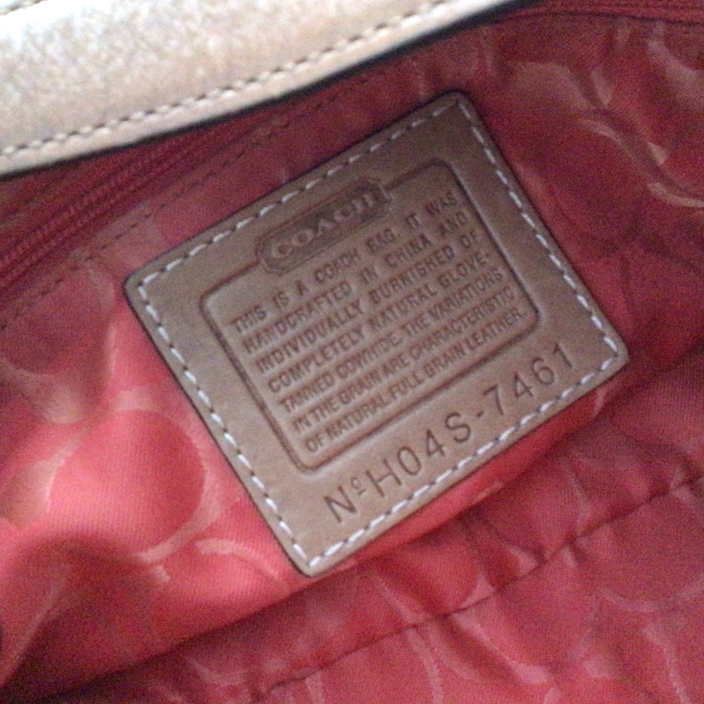 Coach Vintage Caramel Colored One Handle Shoulder Mini Top Zip Leather Bag - Picture 7 of 11